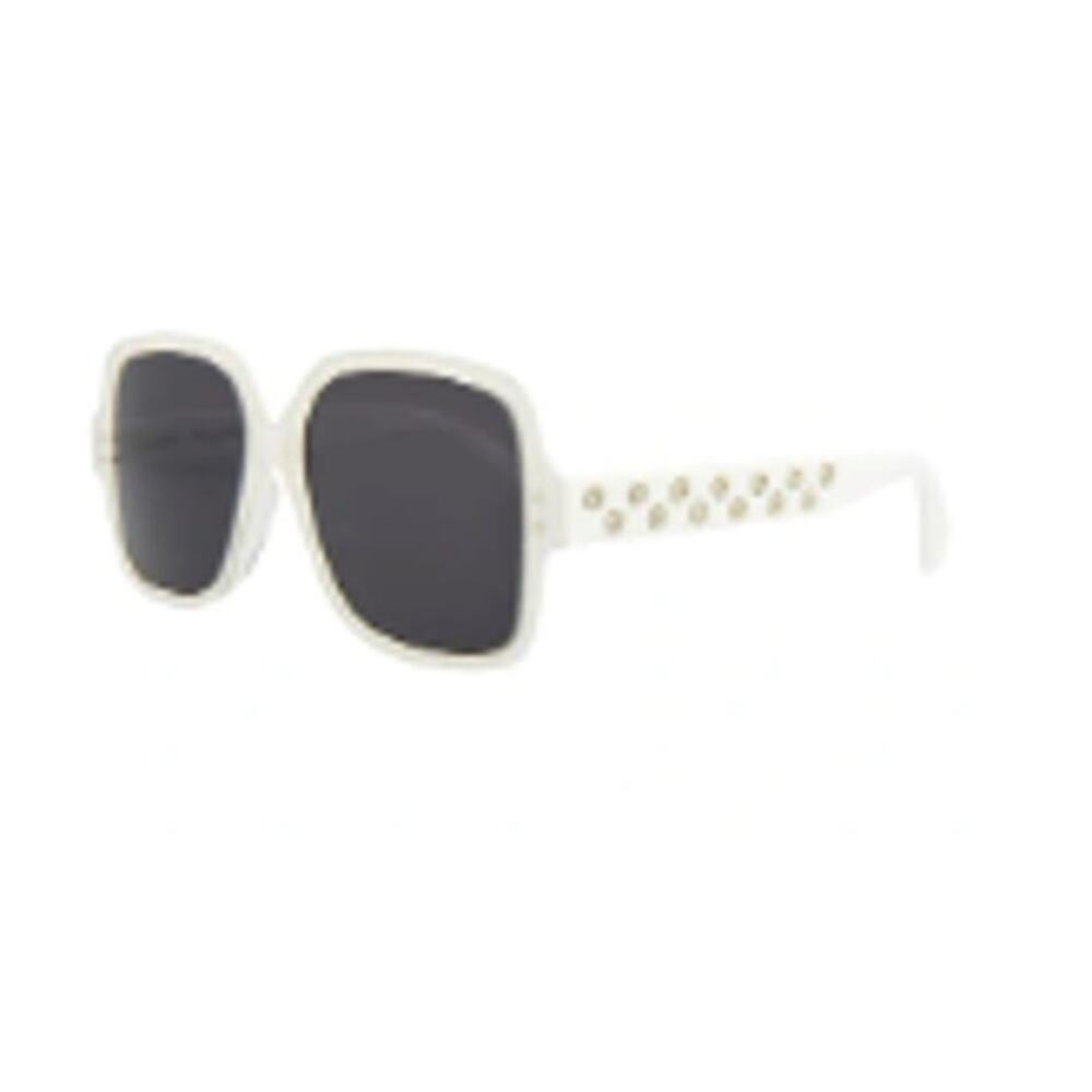 Alaïa 56mm Square Sunglasses white grey